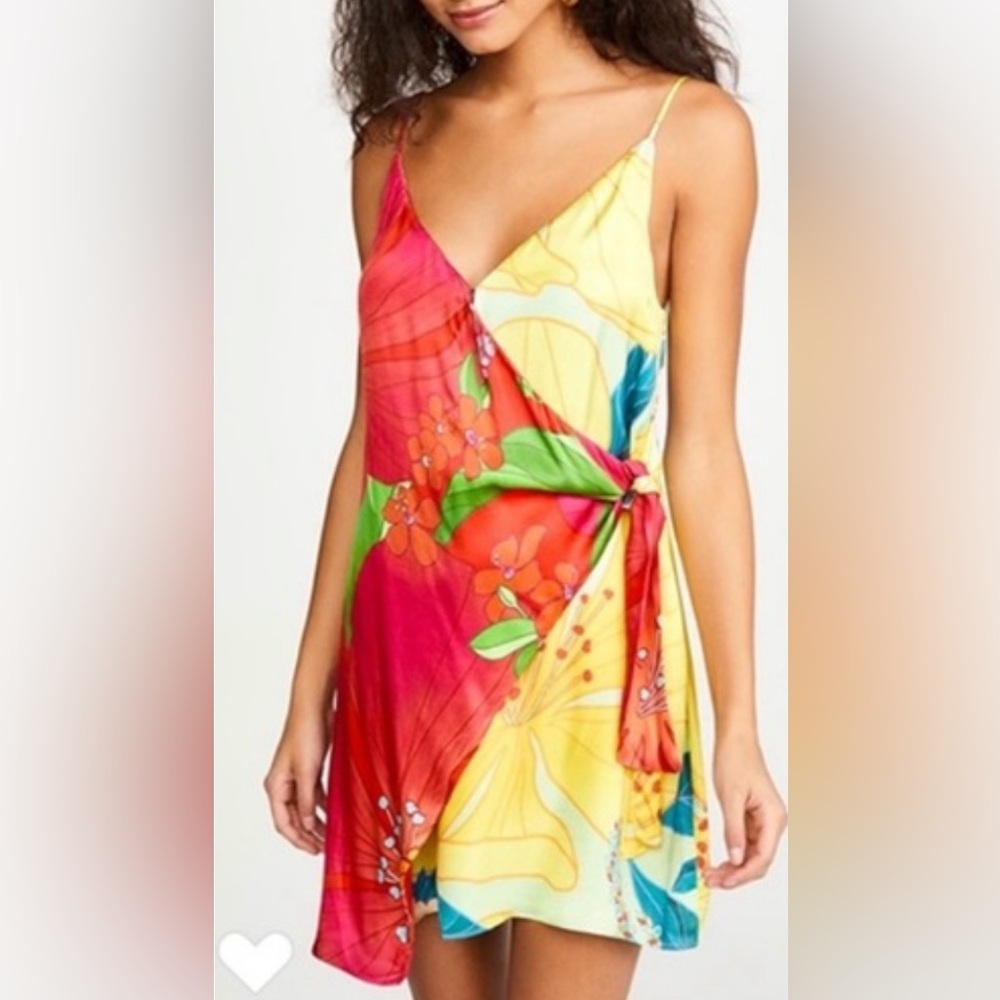 Farm Rio Mixed Pietra Wrap Mini Dress Small